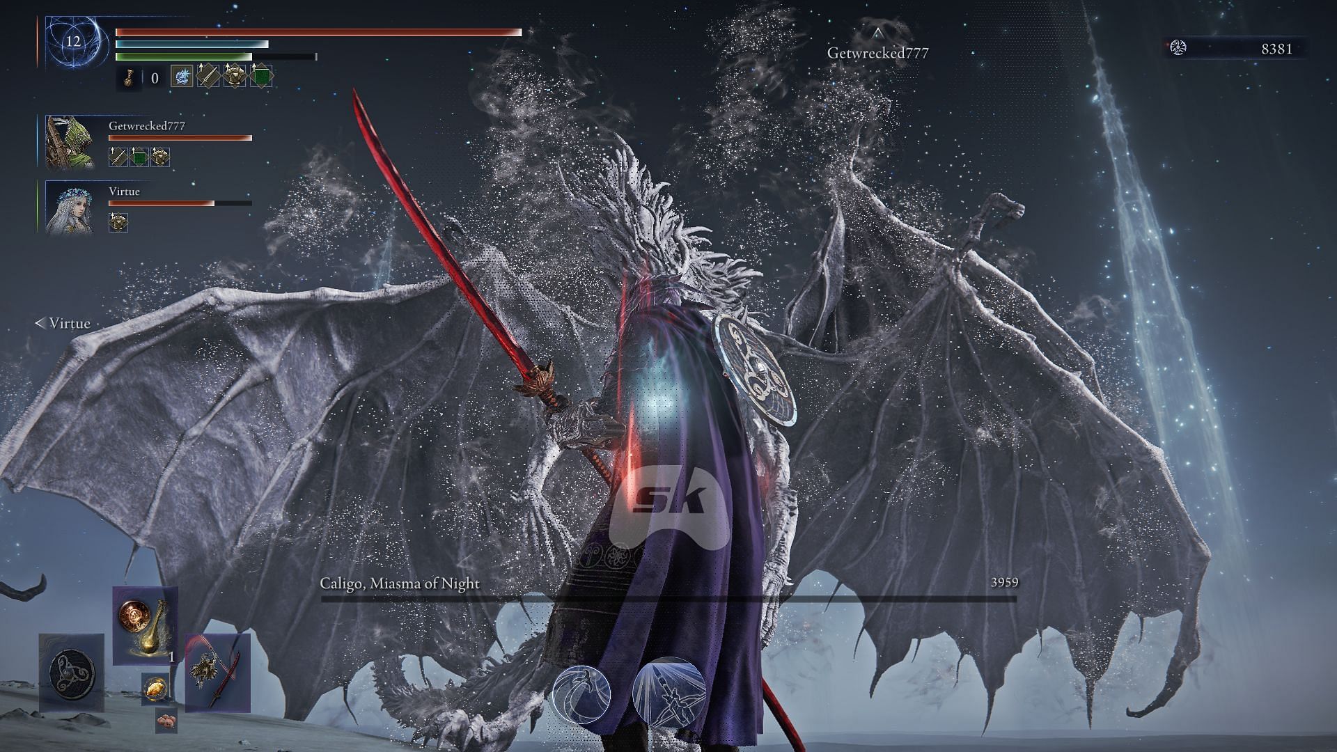 Caligo boss fight in Elden Ring Nightreign (Image via Sportskeeda Gaming || FromSoftware)